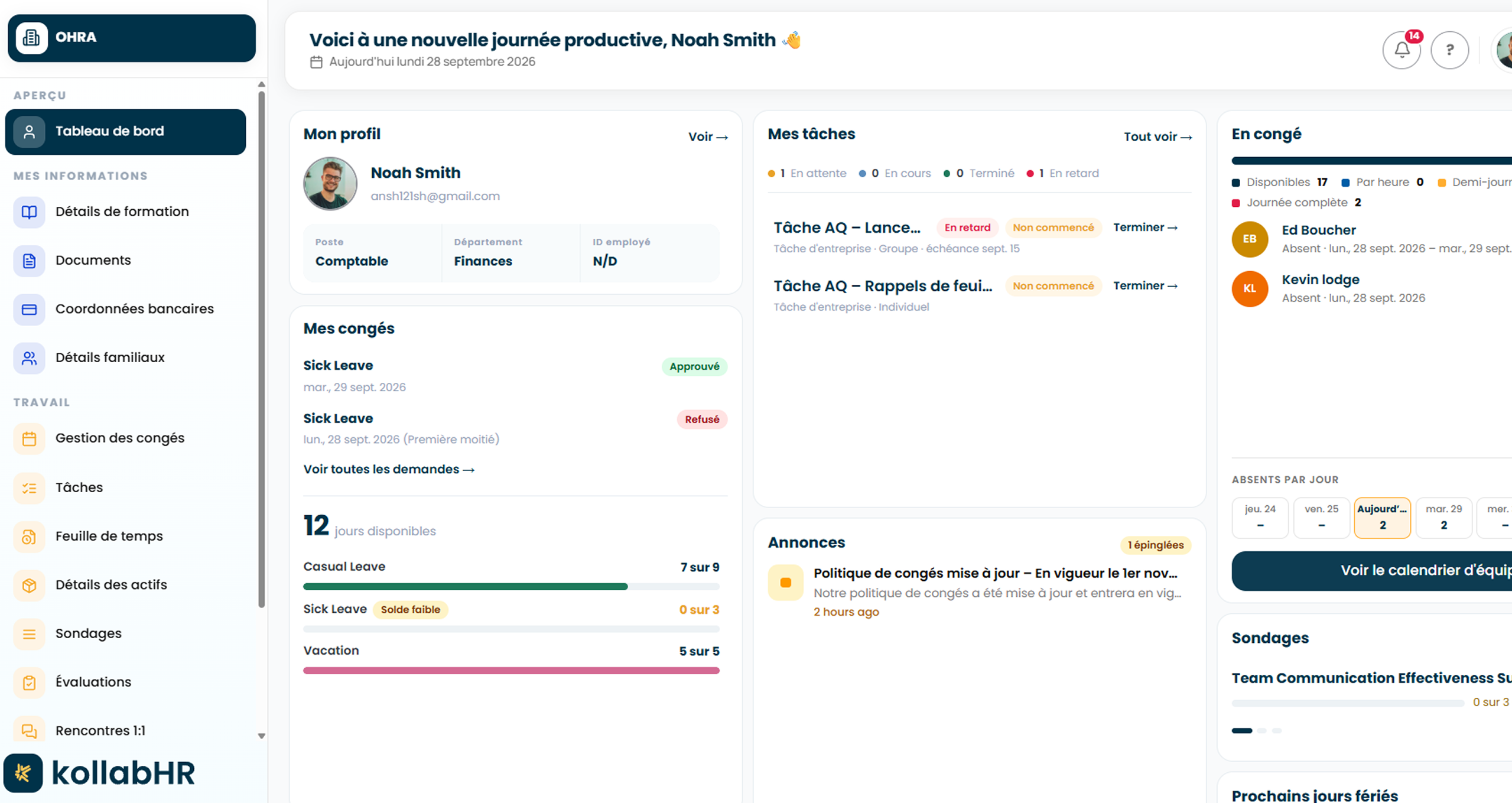 Membre portal preview